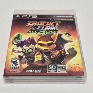 Sony PS3 Ratchet & Clank All 4 One Booklet Complete Tested Working